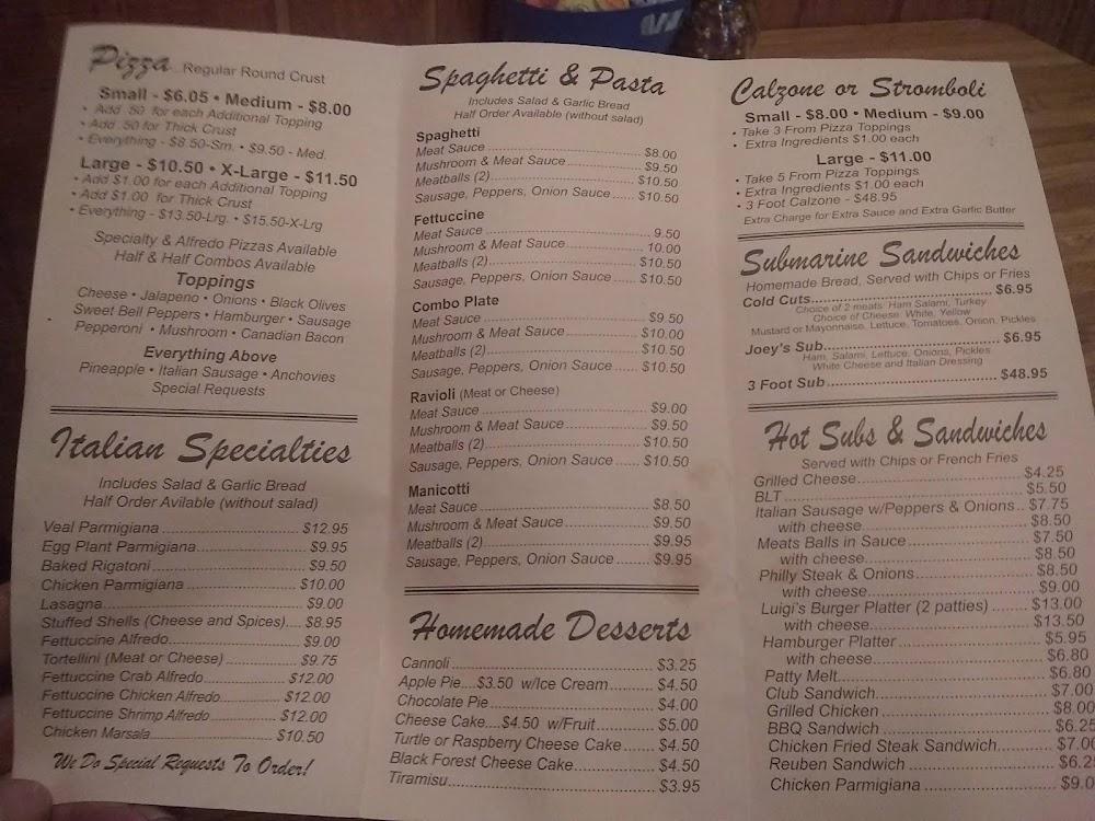 Luigi's Pizzeria Menu image 2